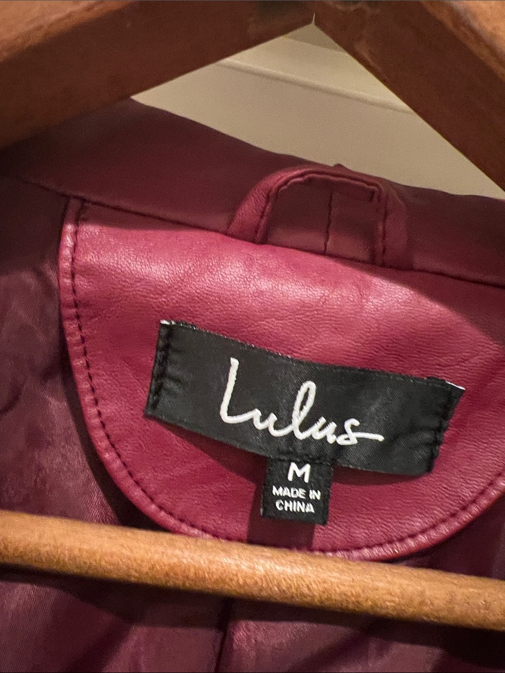 Lulu's Raspberry Faux Leather Moto Jacket - Picture 2 of 7